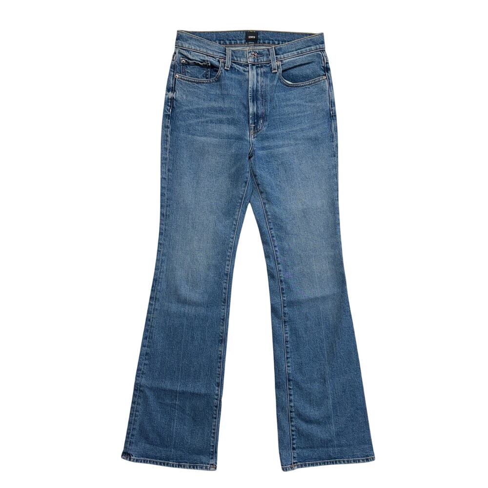 Edwin Jeans Womens 27 High Rise Ryder Bootcut Flare Solstice Medium Wash USA
